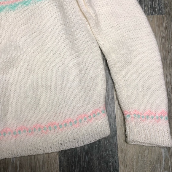 Vintage Knit Homespun Fair-isle Sweater Wool Mix - Picture 3 of 4